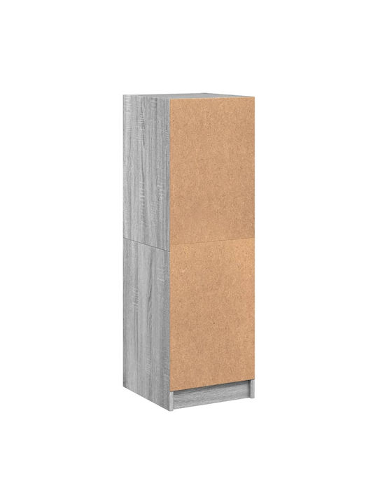 Wand Wohnzimmer Vitrine aus Spanplatte mit Glas Grey 35x37x109cm