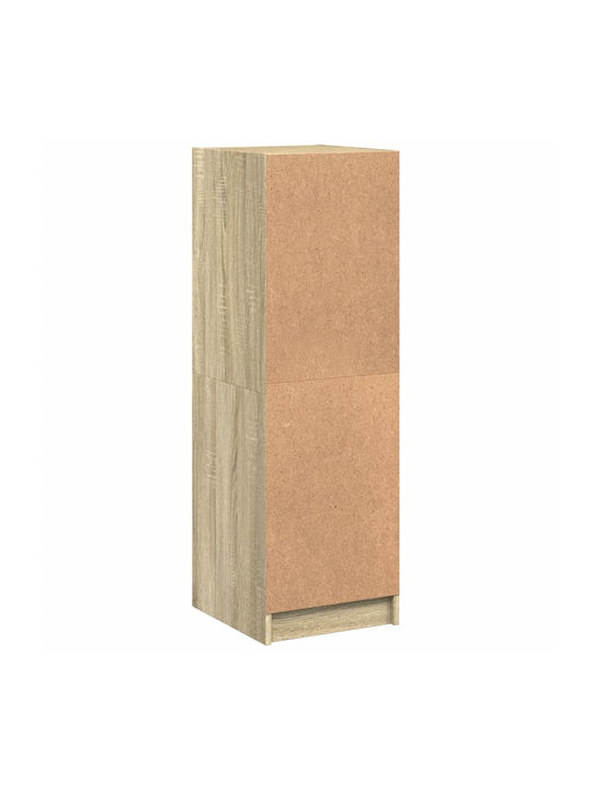 Wall Living Room Display Cabinet made of Particleboard with Glass Sonoma Oak 35x37x109cm