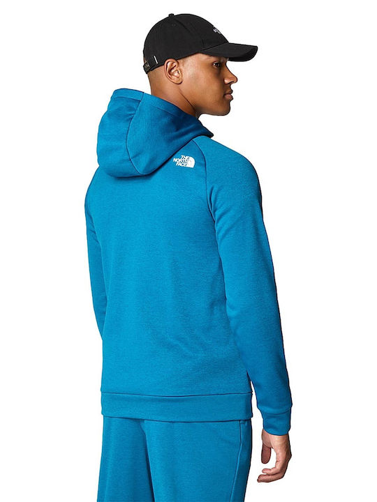 The North Face Men's Fleece Hooded Cardigan with Zipper Blue