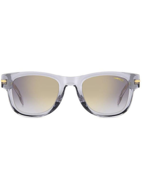 Carrera Unisex Sunglasses with Transparent Horn-Rimmed Frame and Grey Lenses 330/S KB7/FQ