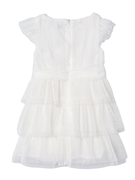 Mayoral Kids Dress Sleeveless White