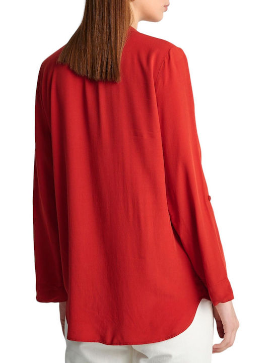 Attrattivo Summer Tunic Long Sleeve Red