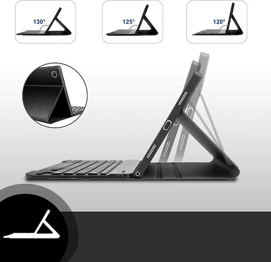 Flip Cover cu Tastatură în Engleză SUA Neagră Samsung Galaxy Tab A8 10.5