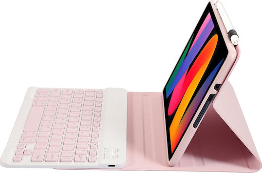 Флип капак с Клавиатура в Английски език САЩ Розов (Xiaomi Redmi Pad SE)