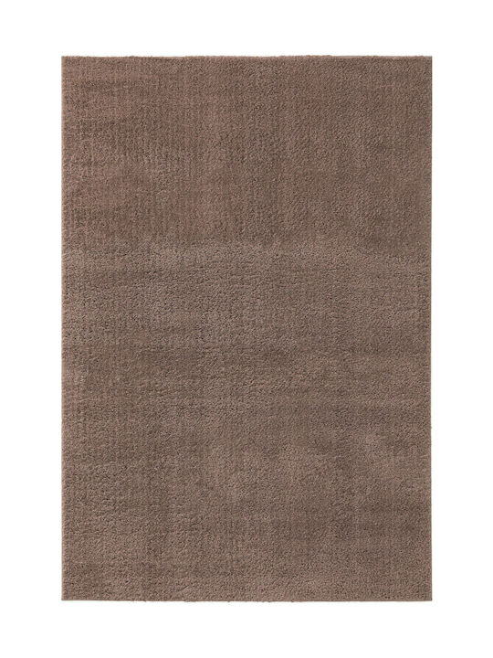 Saray Home Velvet Rug Rectangular Shaggy Coffee