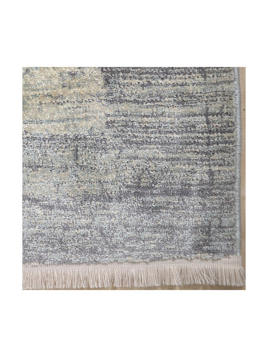 Saray Home Palermo Rug Rectangular with Fringes Ivory - Blue