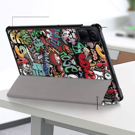 Graffiti Flip Cover Rezistentă Multicoloa (Xiaomi Redmi Pad SE)