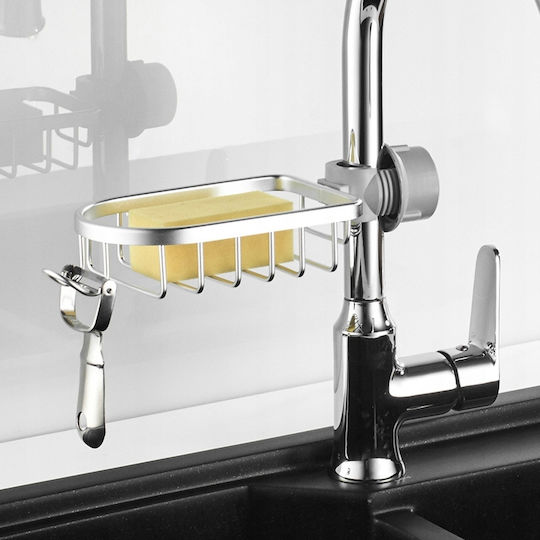 Sponge Holder Made of Gray Stainless Steel