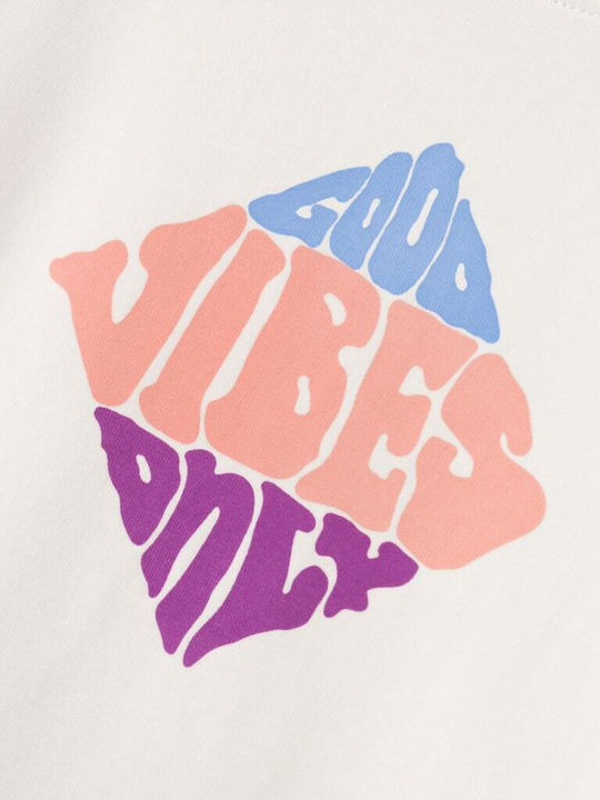 Kids' Shirt Long Sleeve Ecru Good Vibes Only