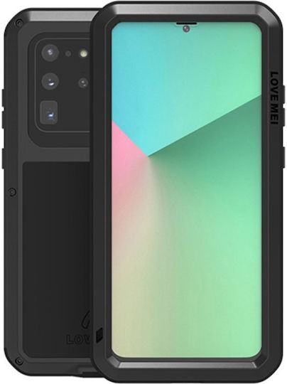 Love Mei Back Cover Metalic Negru (Galaxy S20 Ultra)