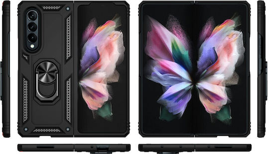 Erbord Umschlag Rückseite Metallisch Schwarz (Samsung Galaxy Z Fold3 5G)