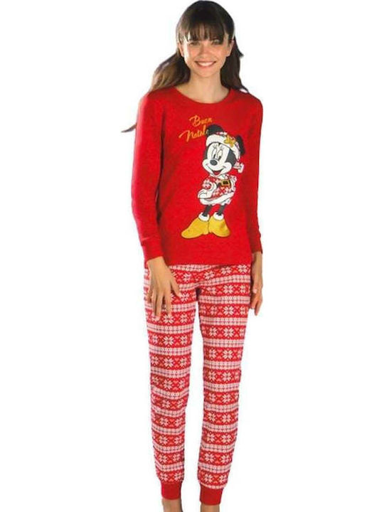 Minnie Mouse Kinder Schlafanzug Winterlich Rot