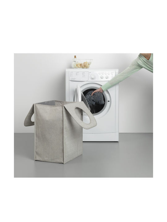 Brabantia Καλάθι Απλύτων Υφασμάτινο 55lt με Καπάκι 40.5x29.5x54cm Γκρι