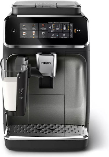 Philips Серия 3300 Автоматична Еспресо Кафемашина 1500W Налягане 15bar за Капучино с Мелачка Черна EP3349/70