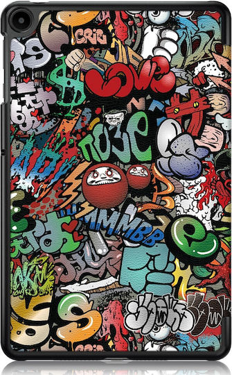 Graffiti Flip Cover Durabilă Multicoloră (Huawei MatePad SE 10.4 2022)