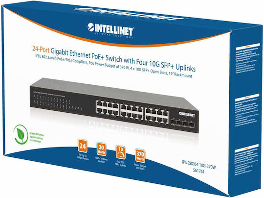 Intellinet Robust Managed L2 PoE+ Switch με 24 Θύρες Gigabit (1Gbps) Ethernet και 4 SFP Θύρες