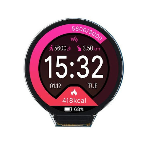 Waveshare Rp2040 Board With 1.28" Round Lcd