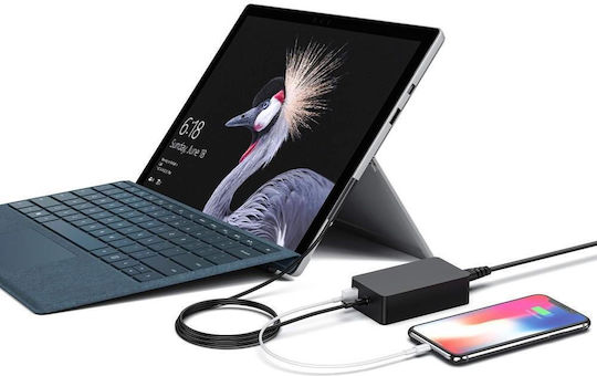Microsoft Surface Φορτιστής Laptop 44W 15V 2.58A για Microsoft με Αποσπώμενο Καλώδιο Τροφοδοσίας και με σετ βυσμάτων