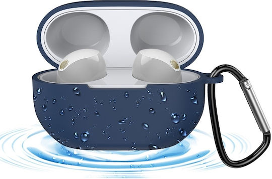 Θήκη Σιλικόνης με Γάντζο σε Μπλε χρώμα για Sony WF-1000XM5