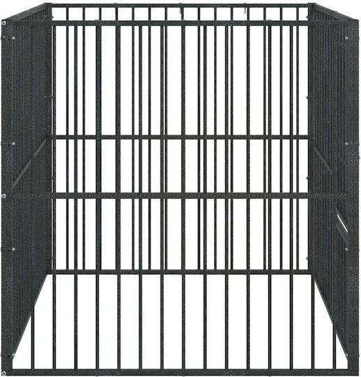 vidaXL Πάρκο Σκύλου με 4 Πάνελ 100x100x100εκ. Μαύρο