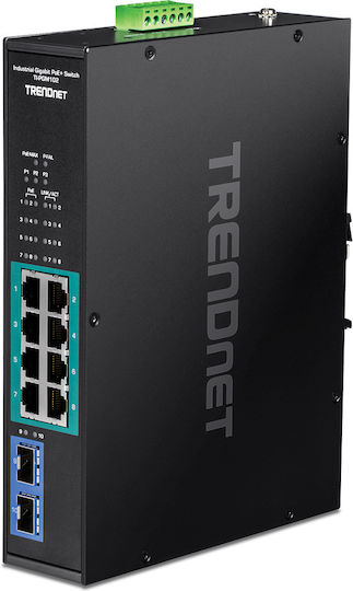 Trendnet TI-PGM102 Неуправляем L2 PoE+ Switch с 8 Портове Гигабитови (1Gbps) Ethernet и 2 SFP Портове