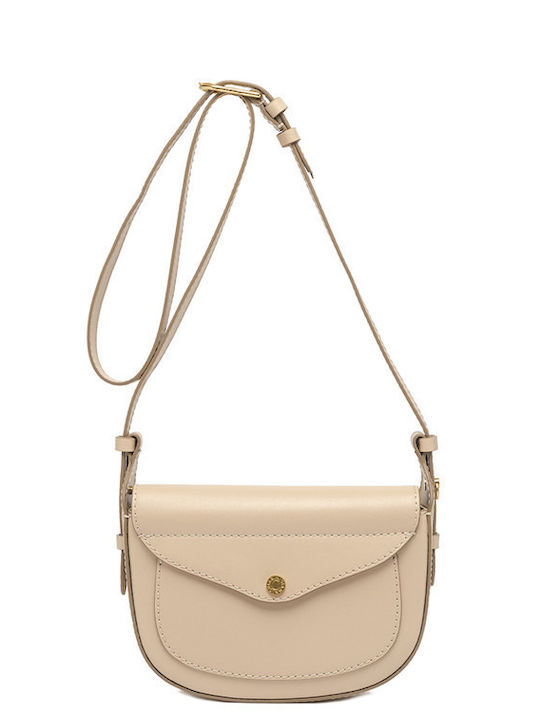 De piele Geantă de damă Crossbody Bej