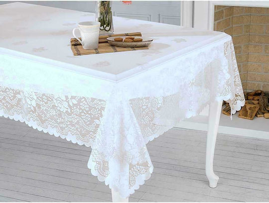 Linea Home Roses με Δαντέλα Λευκό 160x220εκ.