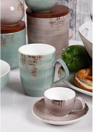 Cryspo Trio Country Οβάλ Πυρίμαχο Σκεύος από Πορσελάνη 37x37x10.2cm Green