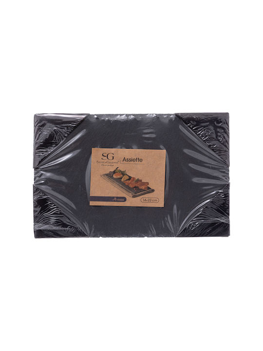 Secret de Gourmet Slate Сервираща платка за сирена от камък 22x14бр 1бр