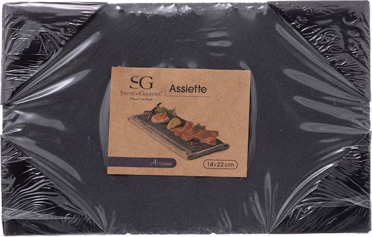 Secret de Gourmet Slate Πλατώ Σερβιρίσματος Τυριών από Πέτρα 22x14εκ.