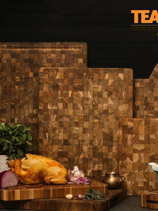 TeakHaus Butcher Block Πλατώ Σερβιρίσματος Ξύλινο 45.7x15.2x5.1εκ.