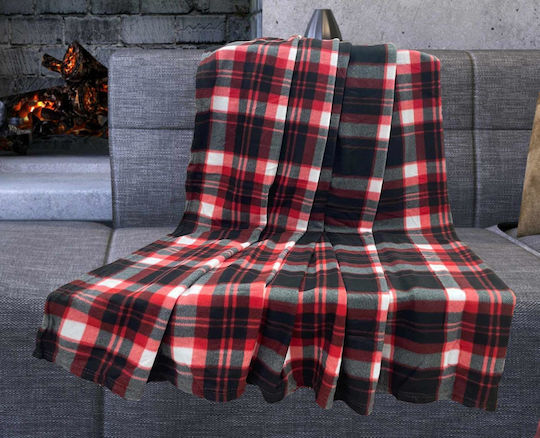 Linea Home Aurora Blanket Fleece Single 150x200cm Red