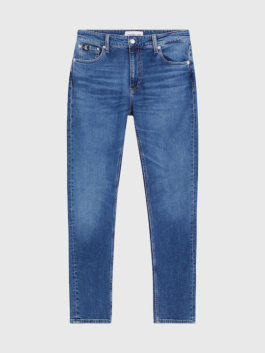 Ανδρικό Παντελόνι Τζιν με Slim Straight Εφαρμογή DenimBlue