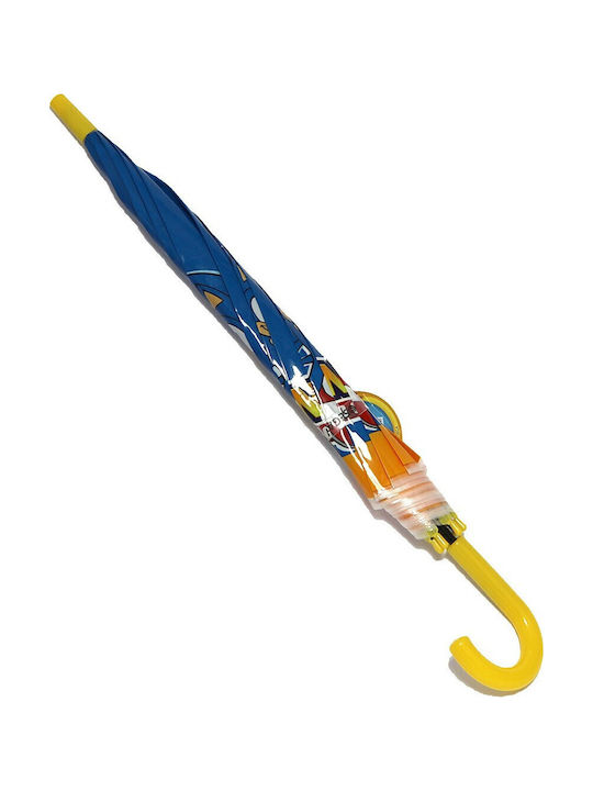 Sega Kinder Regenschirm Gebogener Handgriff Sonic Umbrella Blau mit Durchmesser 48.5cm.