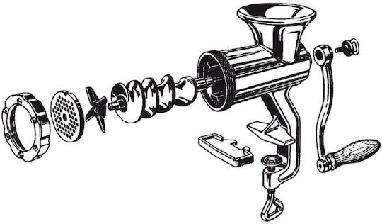 Westmark No.10 Manual Metallic Meat Grinder 28.5x11.8x28cm