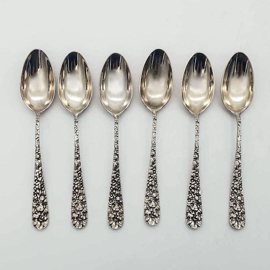 Savvas Design Spoon Set Dinner Metallic Silver 14cm 6pcs