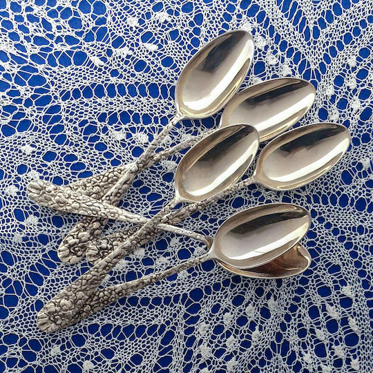 Savvas Design Spoon Set Dinner Metallic Silver 14cm 6pcs