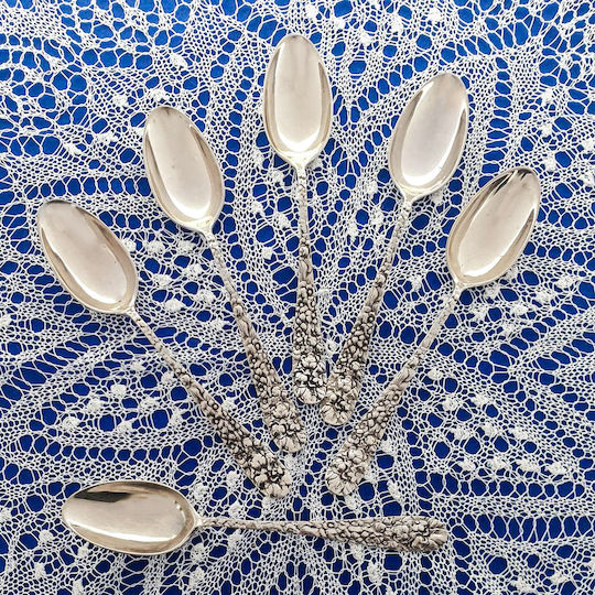 Savvas Design Spoon Set Dinner Metallic Silver 14cm 6pcs