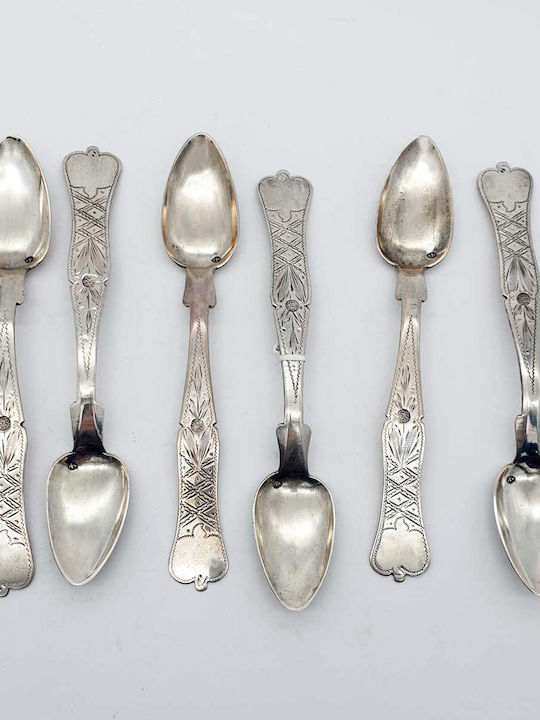 Savvas Design Φαγητού Μεταλλικά Ασημί 16cm ΚΟΥ00023 6τμχ