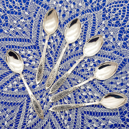 Savvas Design Löffelset Abendessen Metall Silber 14cm 6Stück