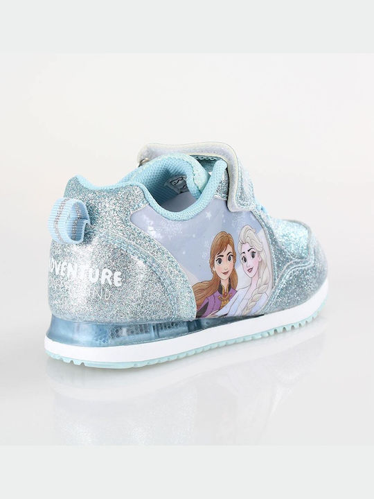 Meridian Παιδικά Sneakers με Σκρατς & Φωτάκια Μπλε
