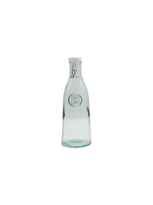 Authentic Bottle Water Glass with Screw Cap Beige 1000ml