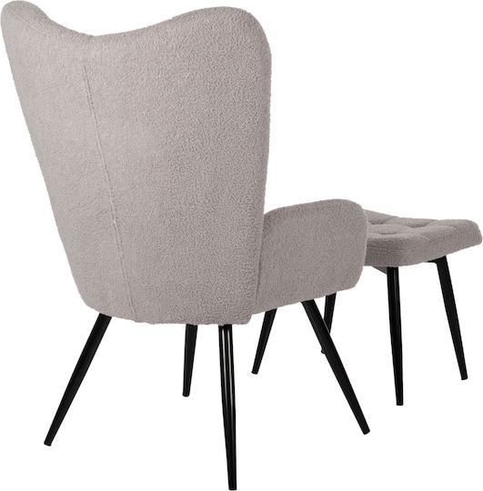 Fotoliu cu Puf Gri 70x74x105cm