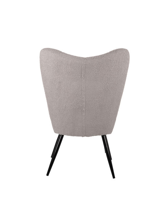 Armchair with Footstool Gray 70x74x105cm