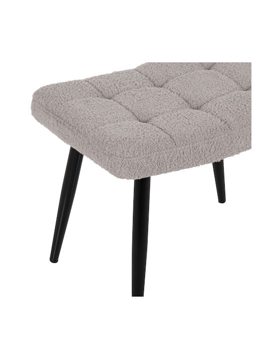 Armchair with Footstool Gray 70x74x105cm