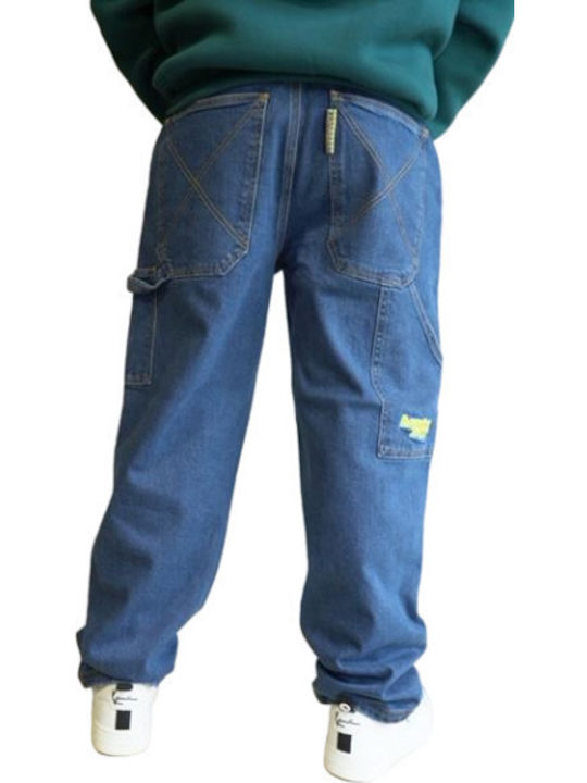 X-tra Men's Jeans Pants with Slim Baggy Fit Washed Blue