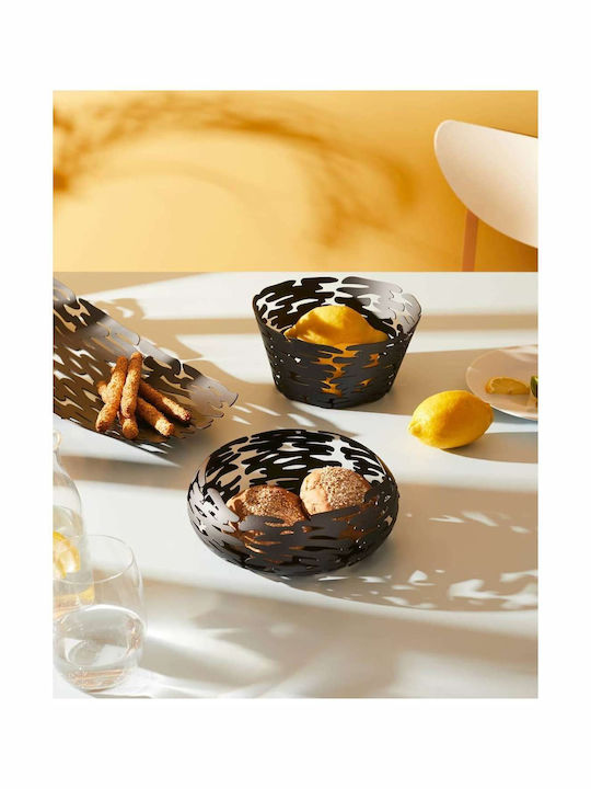Alessi Barknest Φρουτιέρα Inox Μαύρη 21x21x7εκ.