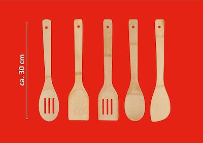 Alpina Bamboo Cooking Utensil Set Beige 5pcs