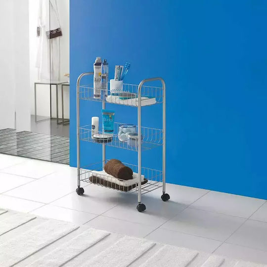 Metaltex Lugano Кухненско Тролей Металик 3 Позиции Сребрист 41x26x64см