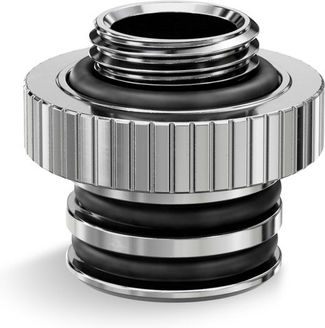 Ekwb Ek-quantum Torque Push-in Adapter M 7 - Nickel Armaturen Silber